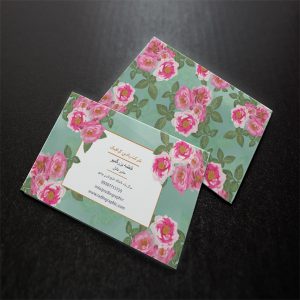 طرح لایه باز کارت ویزیت گلدار