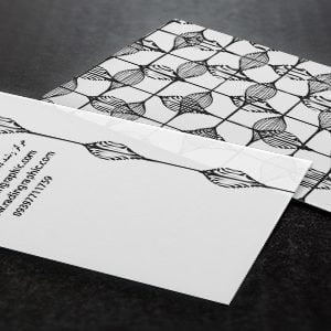 طرح لایه باز کارت ویزیت سیاه و سفید