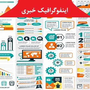 طرح لایه باز اینفوگرافیک خبری