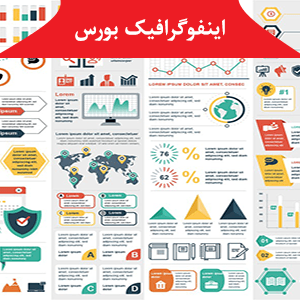 طرح لایه باز اینفوگرافی بورس