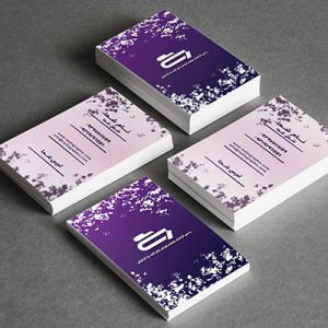 طرح لایه باز کارت ویزیت بنفش